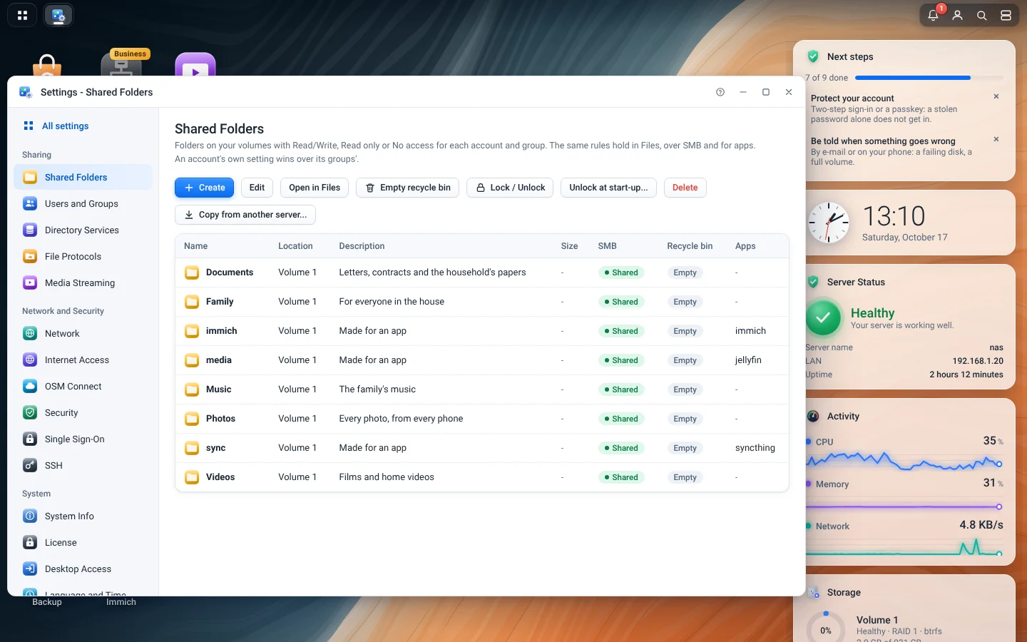 Shared Folders